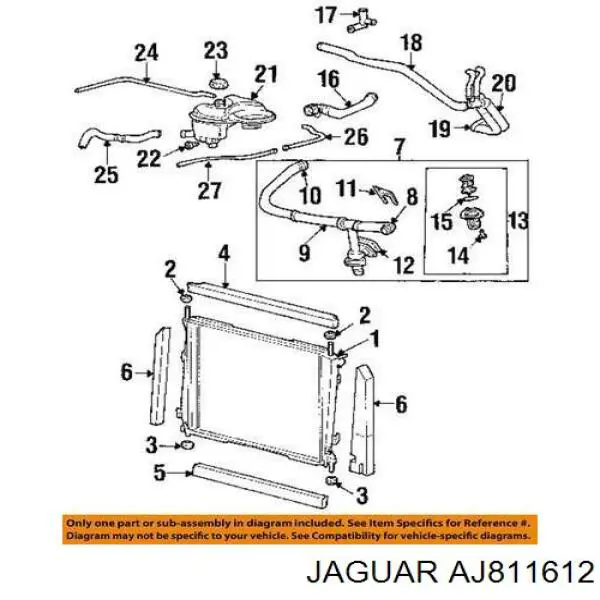 Прокладка водяной помпы Jaguar AJ811612 цена, от 8.89 USD