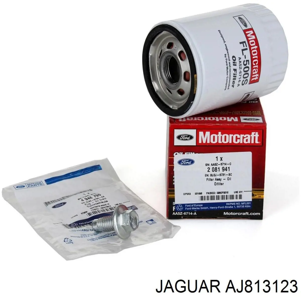 AJ813123 Jaguar Пробка поддона двигателя