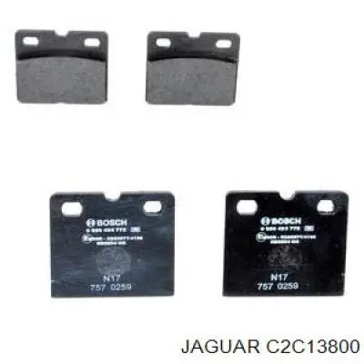 C2C13800 Jaguar колодки тормозные задние дисковые
