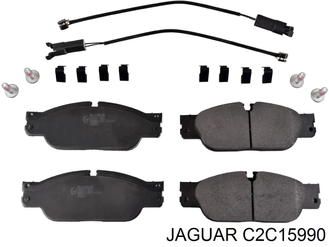 C2C15990 Jaguar колодки тормозные передние дисковые