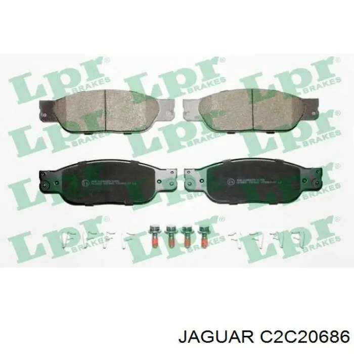 C2C20686 Jaguar колодки тормозные передние дисковые