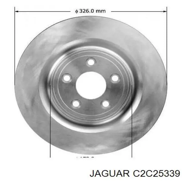 C2C25339 Jaguar диск тормозной задний
