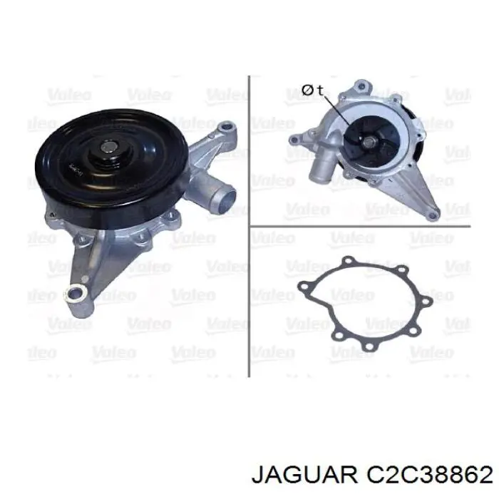 C2C38862 Jaguar Насос водяной