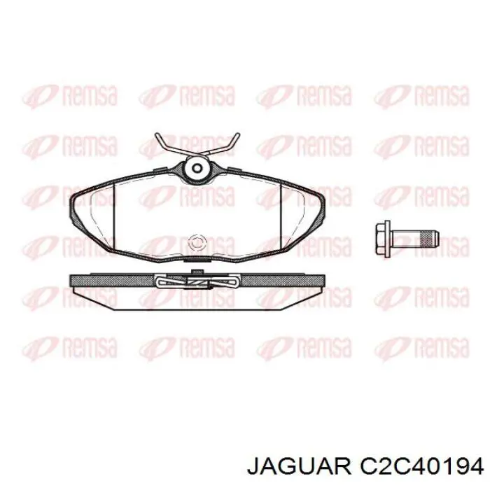 C2C40194 Jaguar колодки тормозные задние дисковые