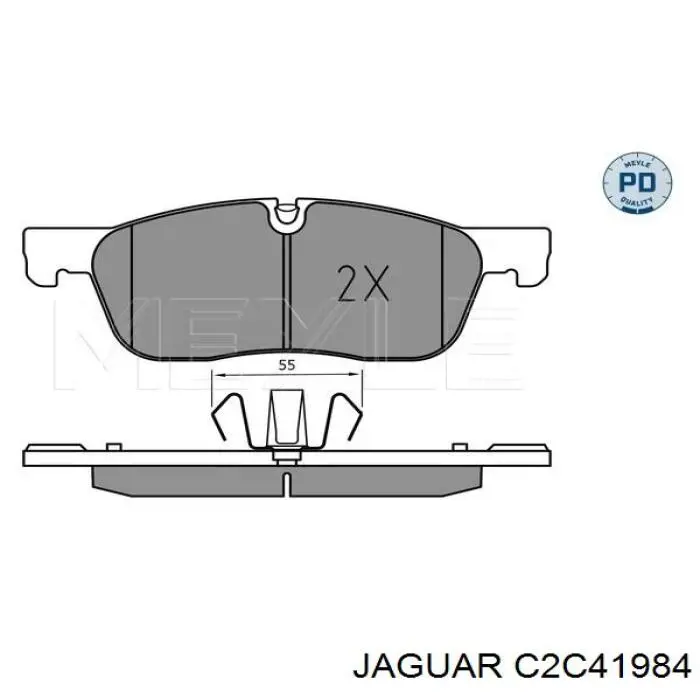 C2C41984 Jaguar sapatas do freio dianteiras de disco