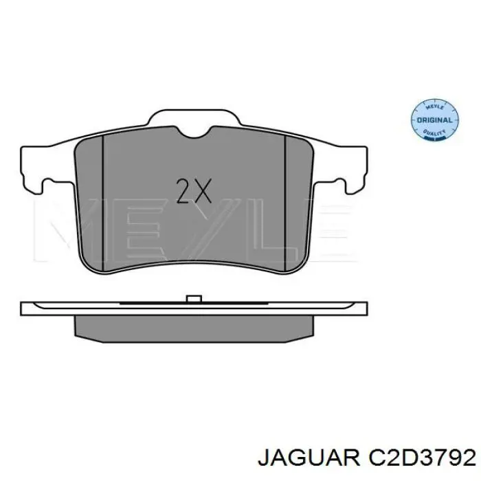 C2D3792 Jaguar колодки тормозные задние дисковые