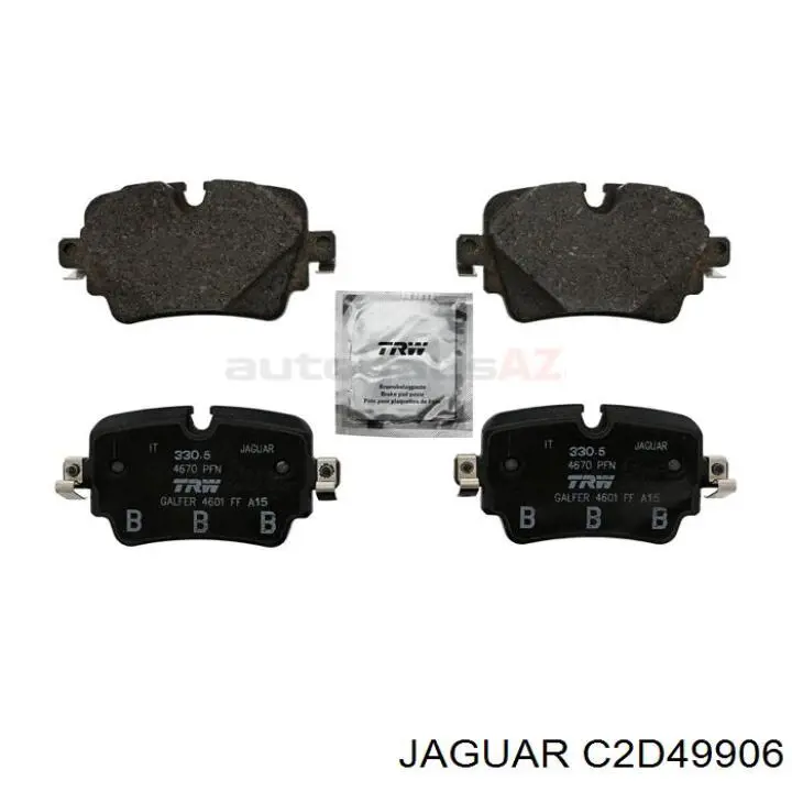 Колодки тормозные задние дисковые JAGUAR C2D49906