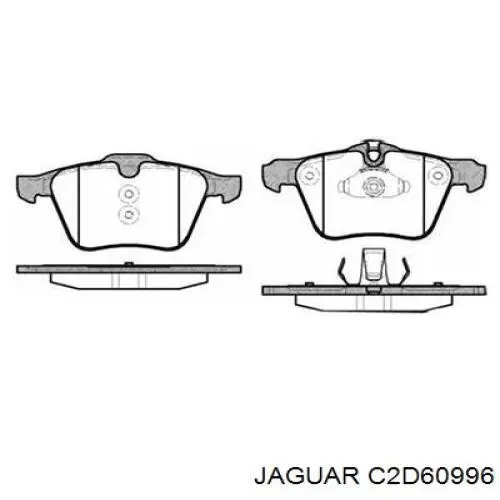 Колодки тормозные передние дисковые Jaguar C2D60996