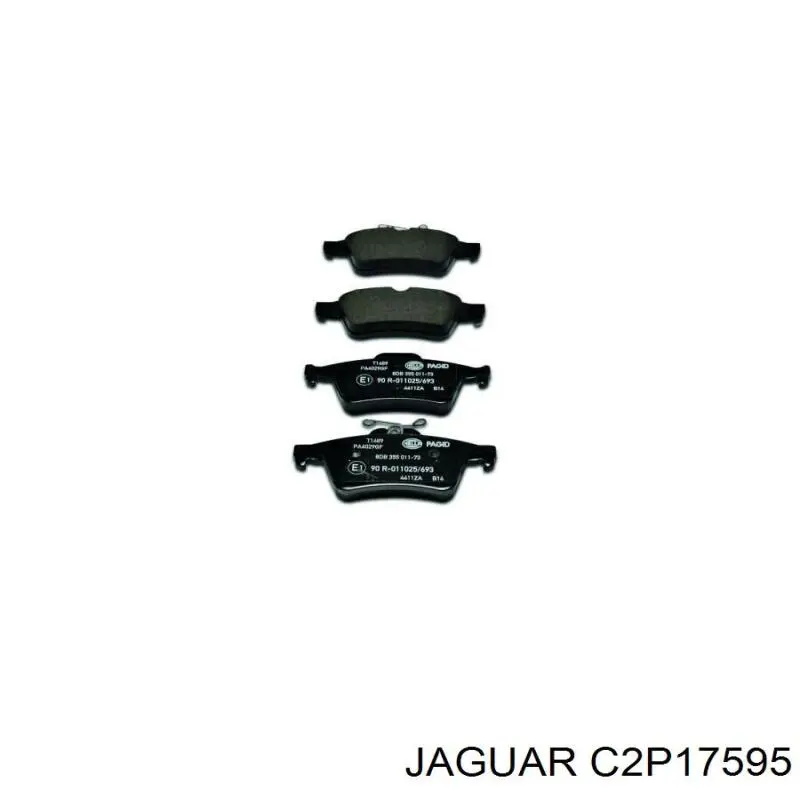 C2P17595 Jaguar Колодки тормозные дисковые комплект