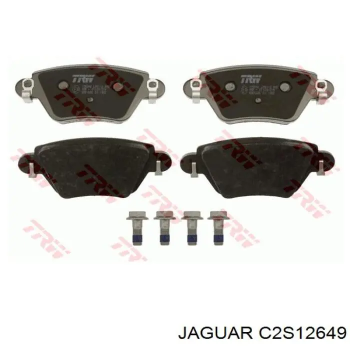 C2S12649 Jaguar колодки тормозные задние дисковые