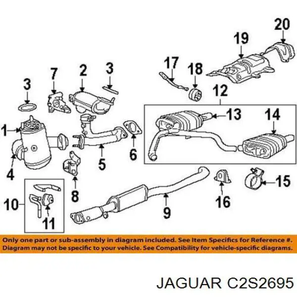 Кольцо приемной трубы глушителя на Jaguar X-type CF1