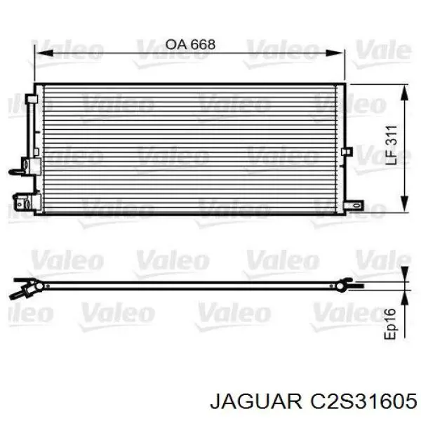 Радиатор кондиционера Jaguar C2S31605