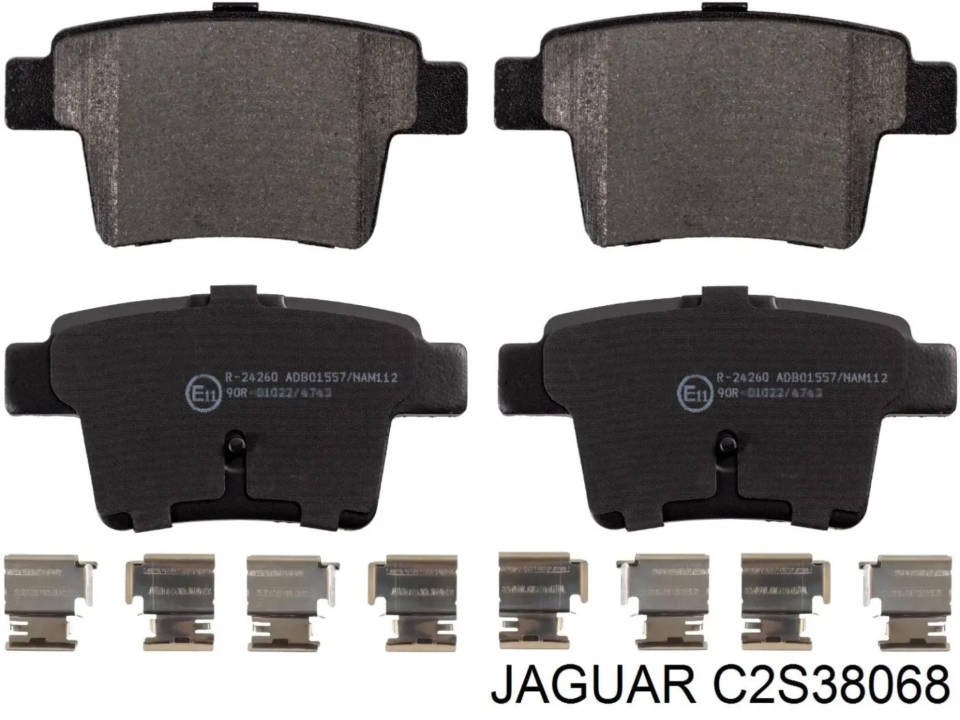 C2S38068 Jaguar колодки тормозные задние дисковые