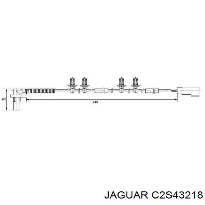 Датчик АБС (ABS) задний левый C2S43218 Jaguar