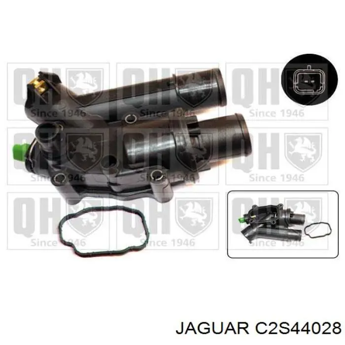 C2S44028 Jaguar Корпус термостата в сборе