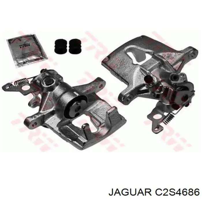 C2S4686 Jaguar суппорт тормозной задний правый