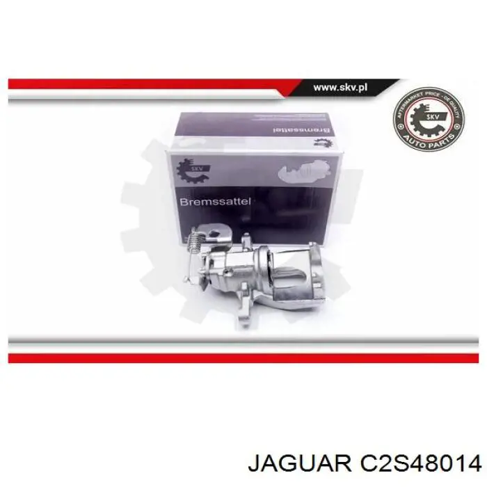 C2S48014 Jaguar suporte do freio traseiro esquerdo