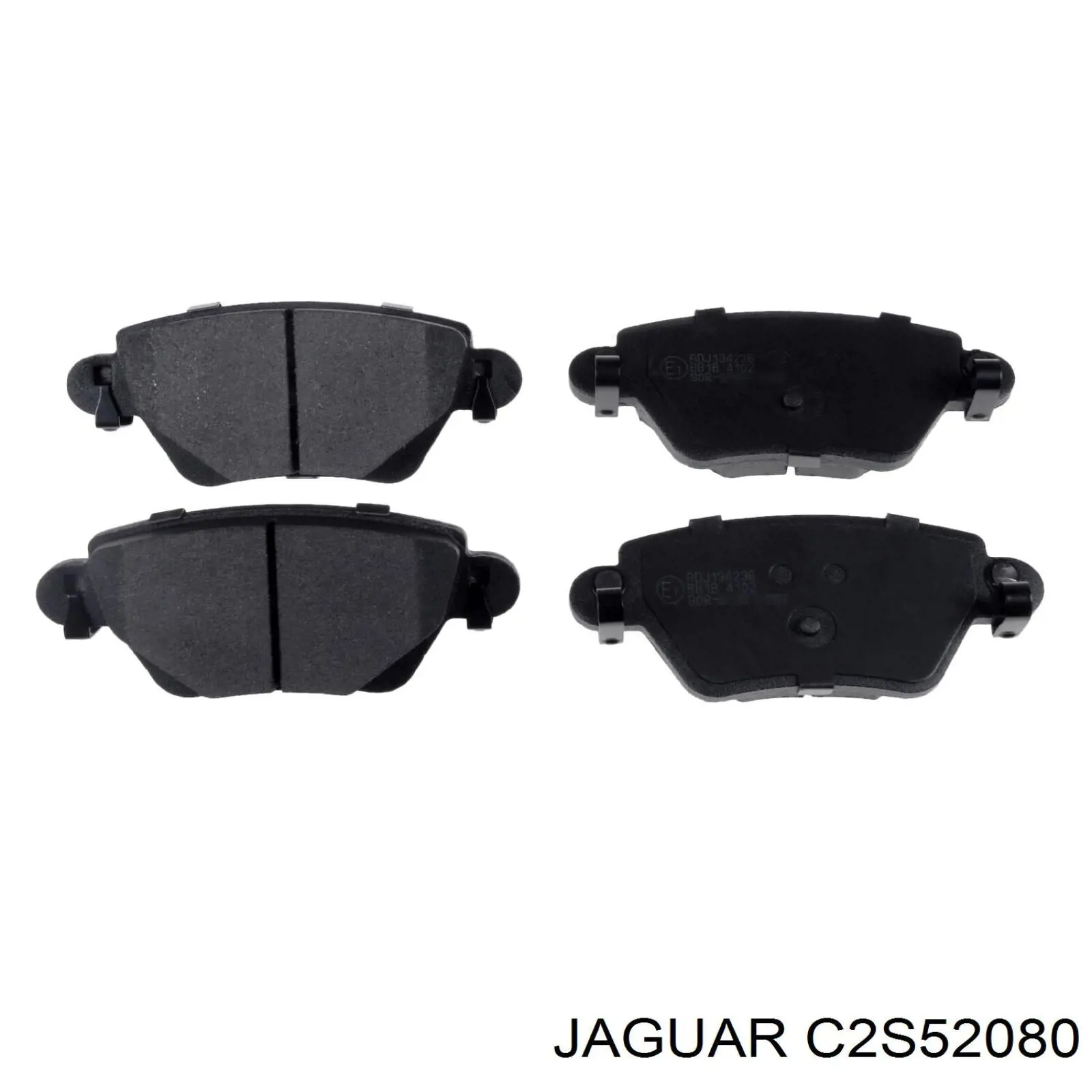 C2S52080 Jaguar sapatas do freio traseiras de disco