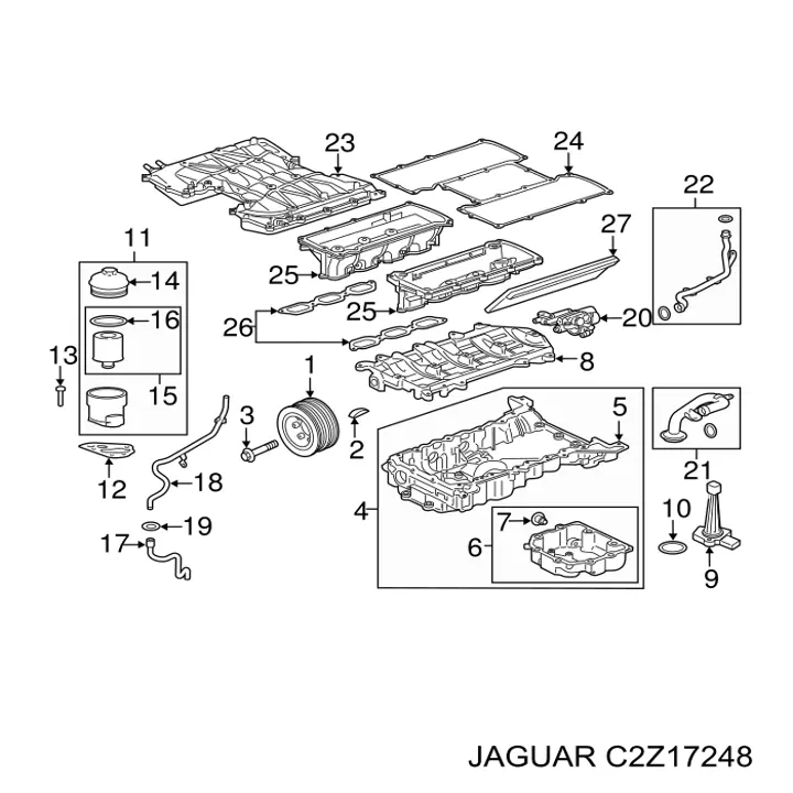Прокладка всасывающего коллектора Jaguar C2Z17248 цена, от 41.40 USD