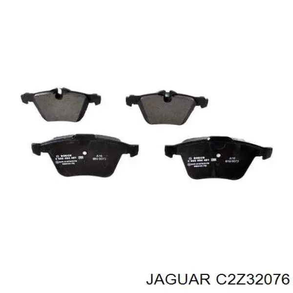 C2Z32076 Jaguar колодки тормозные передние дисковые