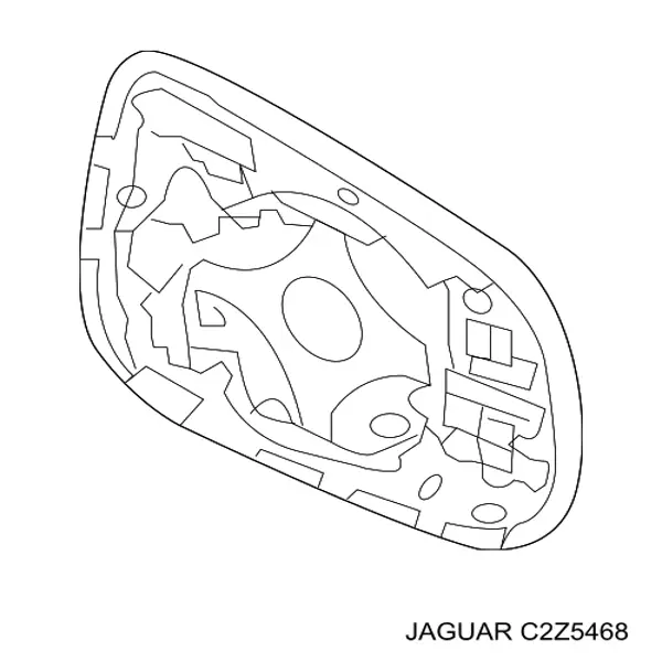 Зеркальный элемент зеркала заднего вида левого C2Z5468 Jaguar