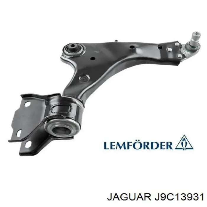 LR096363 Land Rover braço oscilante inferior direito de suspensão dianteira