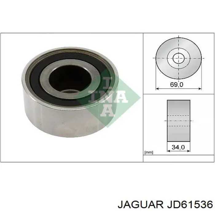 Обводной ролик ремня ГРМ Jaguar JD61536 цена, от 37.01 USD