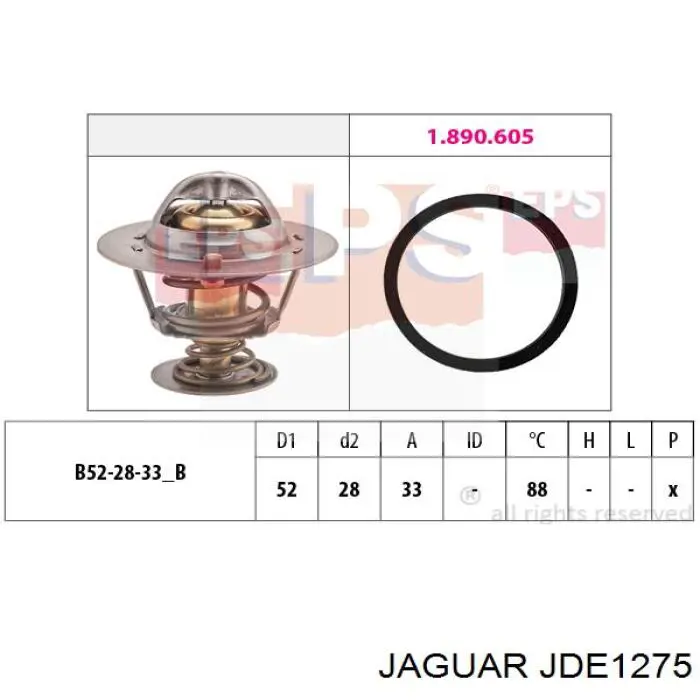 JDE1275 Jaguar термостат