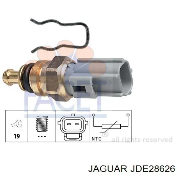 Купить JDE28626 Jaguar Термодатчик охлаждающей жидкости