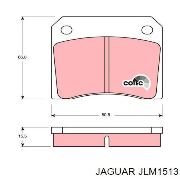 Колодки тормозные задние дисковые Jaguar JLM1513