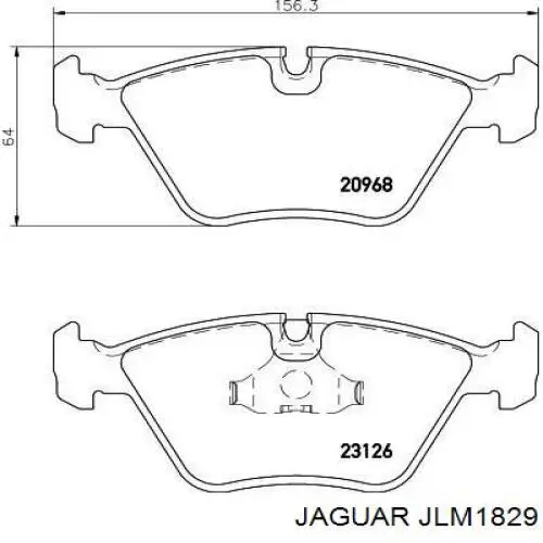 Колодки Jaguar JLM1829 цена, от 31.00 USD