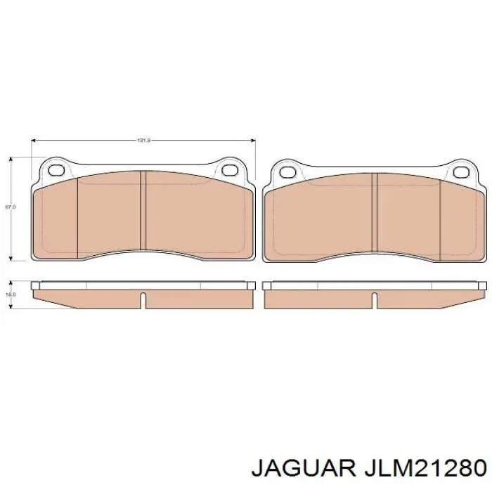 Передние тормозные колодки JLM21280 Jaguar