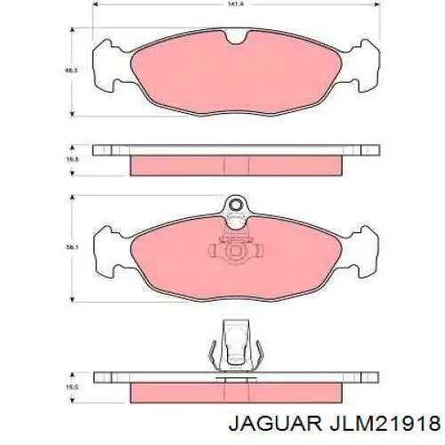 Колодки дисковые  Jaguar JLM21918 цена, от 22.60 USD