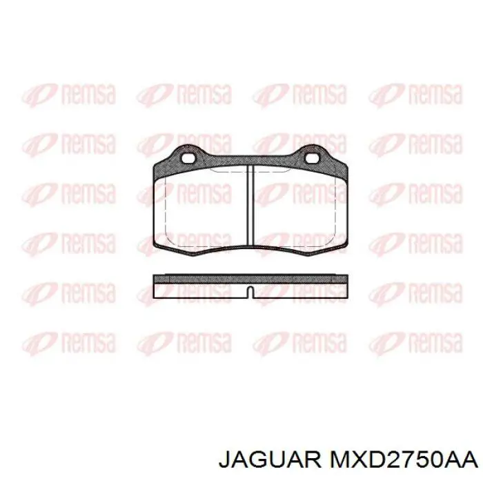 Колодки тормозные задние дисковые Jaguar MXD2750AA