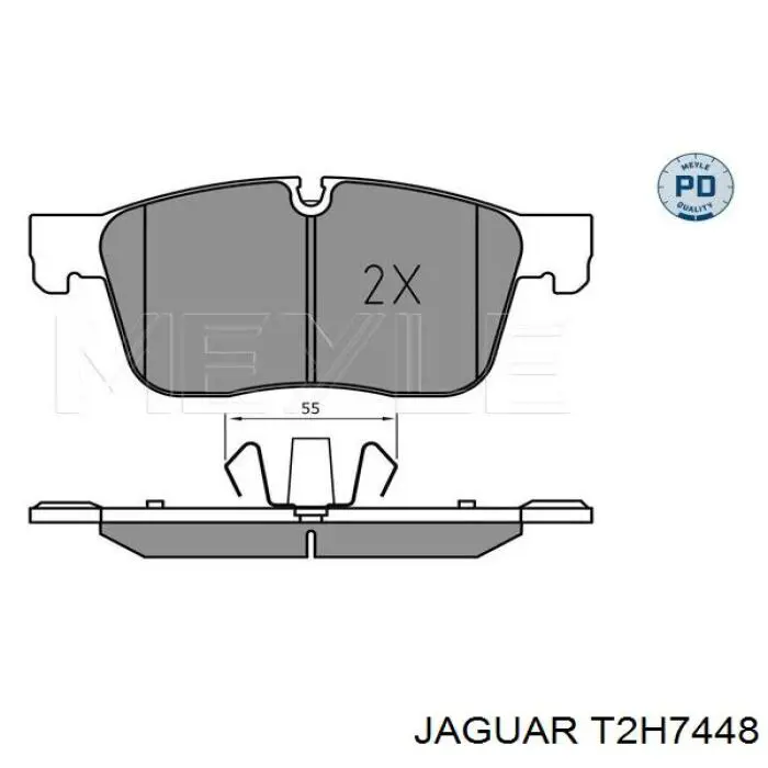 T2H7448 Jaguar колодки тормозные передние дисковые