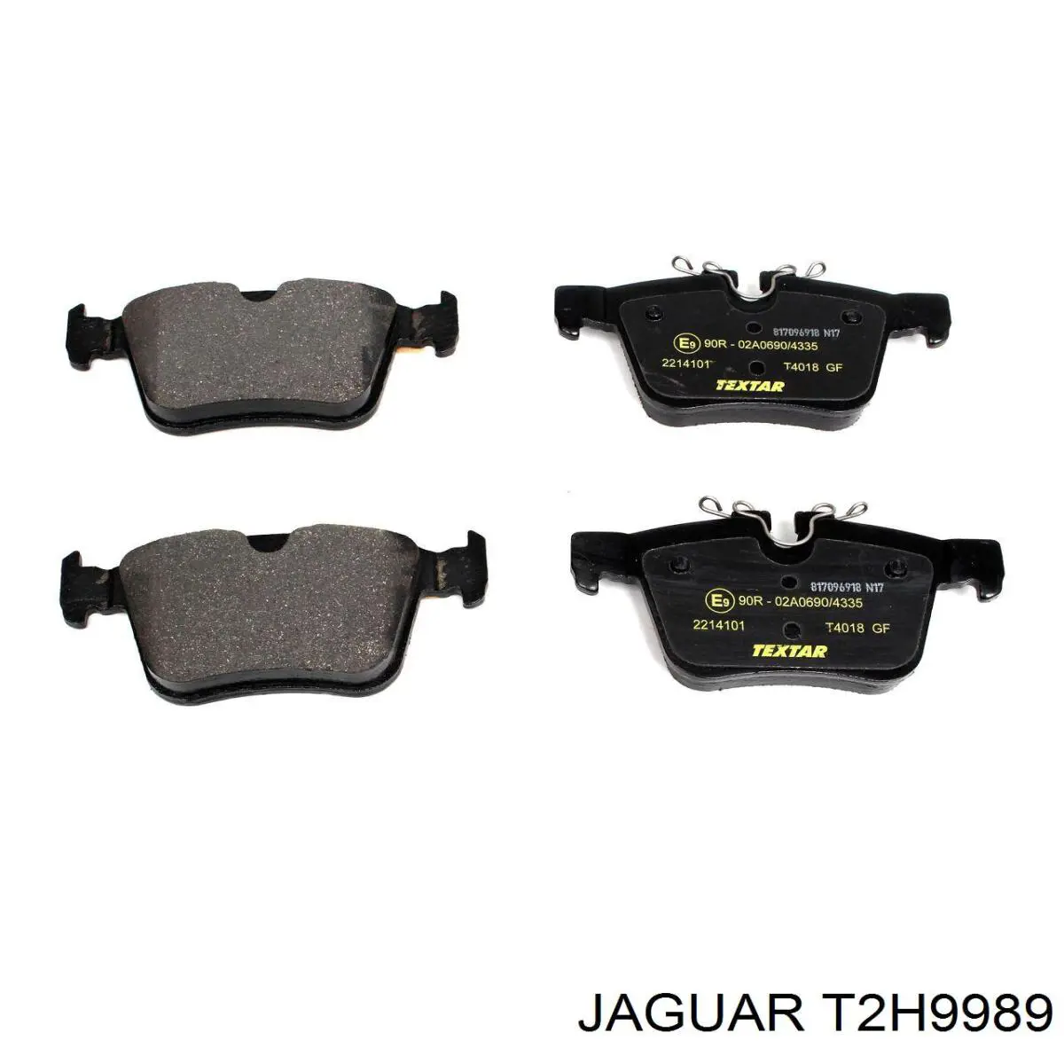 Купить T2H9989 Jaguar Колодки тормозные задние, дисковые