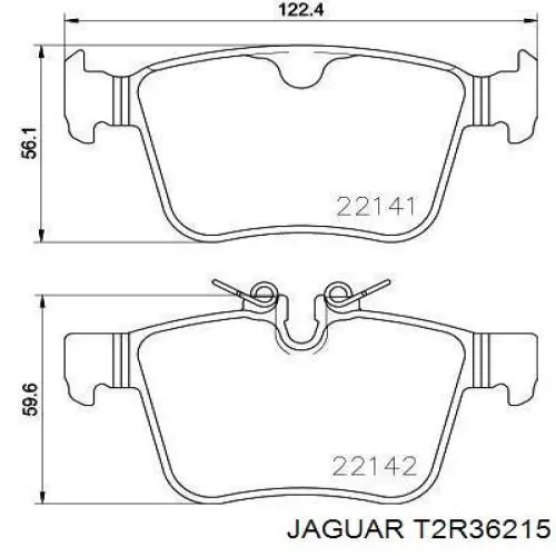 Колодки дисковые  Jaguar T2R36215 цена, от 50.47 USD