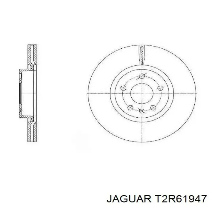 Передние тормозные колодки T2R61947 Jaguar