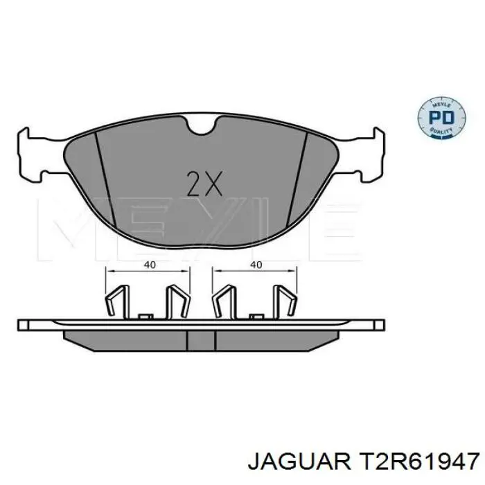 T2R61947 Jaguar Колодки передние
