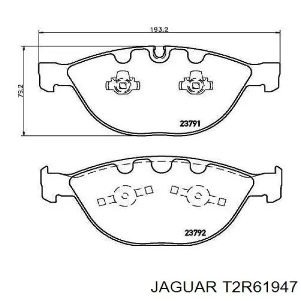Колодки Jaguar T2R61947 цена, от 93.80 USD