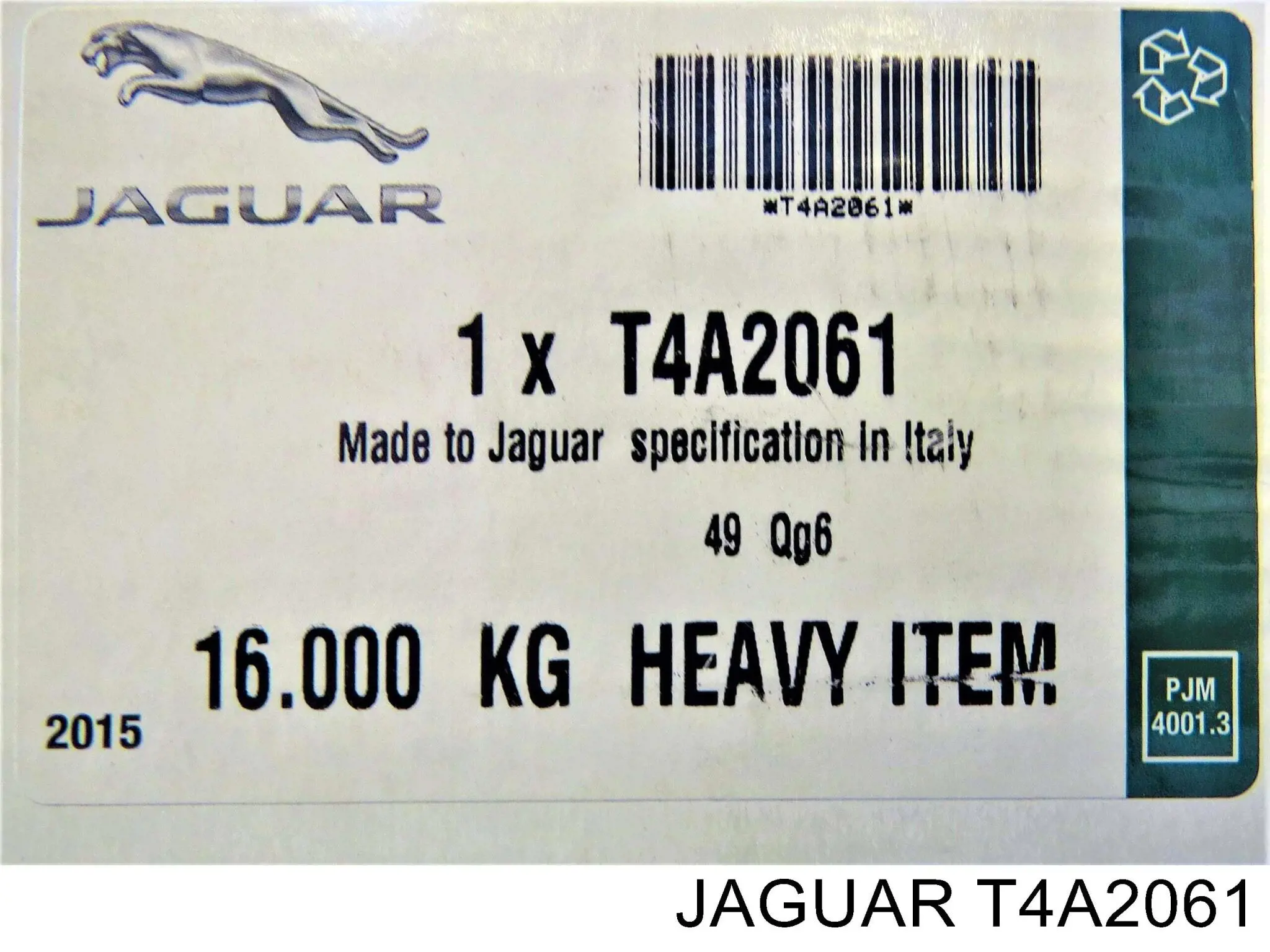 Купить T4A2061 Jaguar Диск тормозной задний