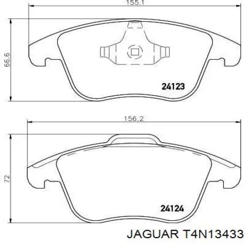 T4N13433 Jaguar Колодки передние