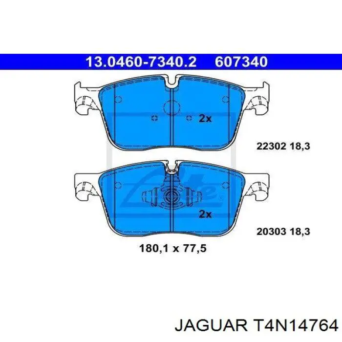 Купить T4N14764 Jaguar Колодки тормозные