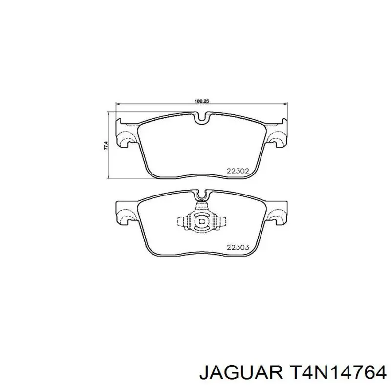 Колодки Jaguar T4N14764 цена, от 89.68 USD