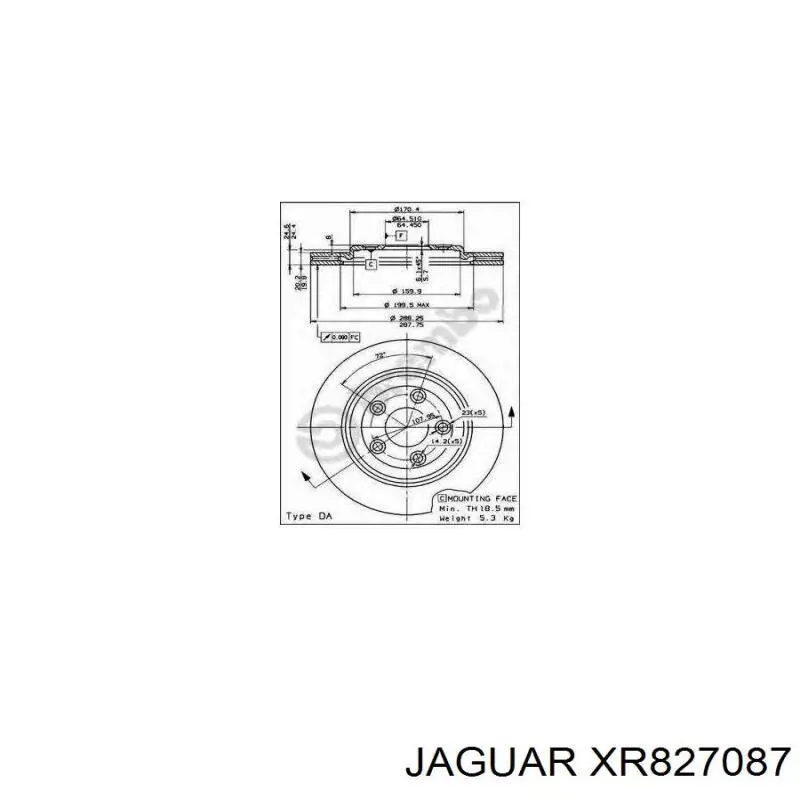 Тормозные диски XR827087 Jaguar