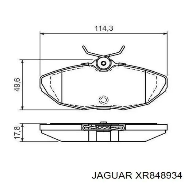 Задние тормозные колодки XR848934 Jaguar