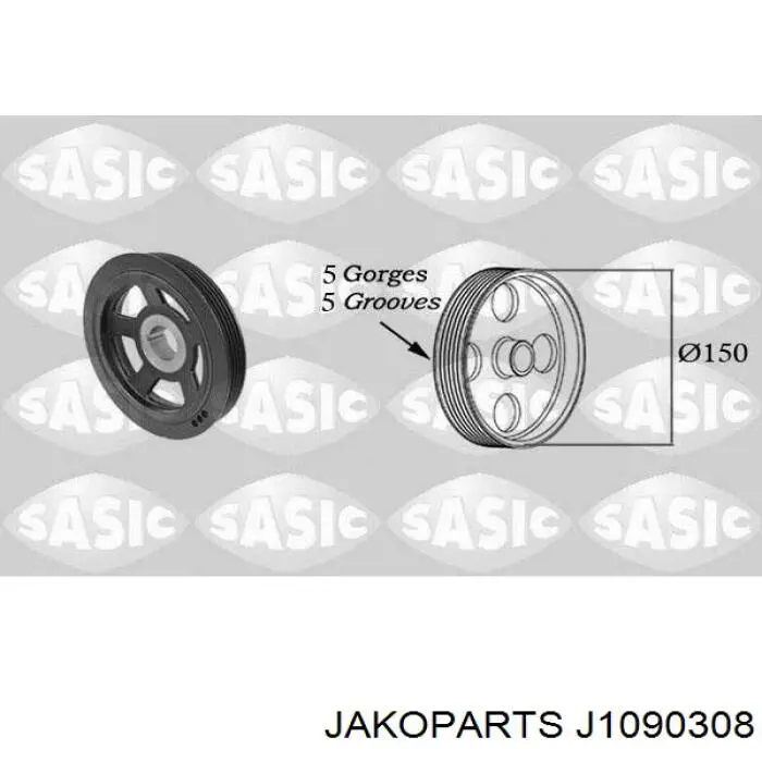 Купить J1090308 Jakoparts Шкив-демпфер коленвала