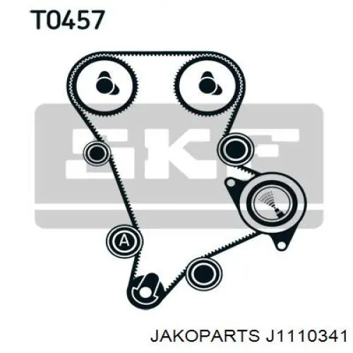 ГРМ ремни, комплект Jakoparts J1110341 цена, от 79.86 USD