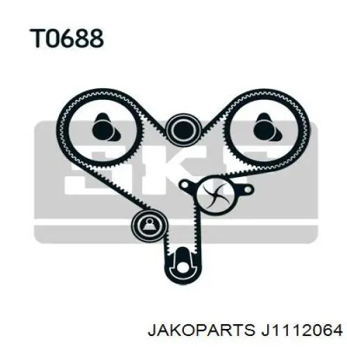 Kit correa de distribución J1112064 Jakoparts