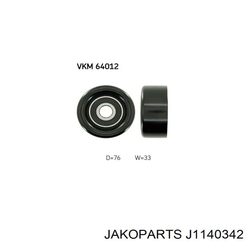 Натяжной ролик Jakoparts J1140342 цена, от 10.05 USD